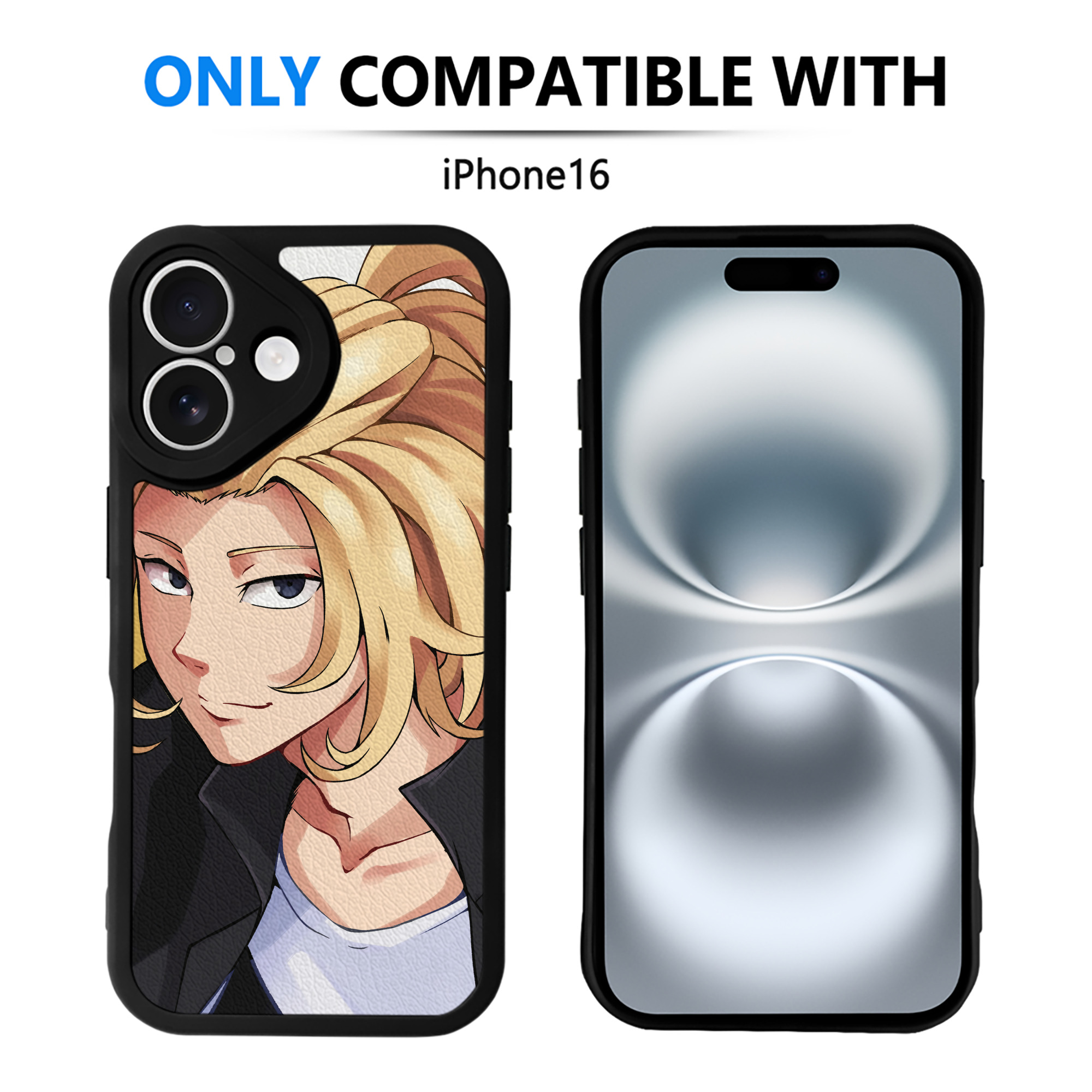 （画像用） 東京リベンジャーズ Tokyo Revengers 【iPhone 16シリーズ対応】シリコンスマホケース（レザー調） 材質：シリコン